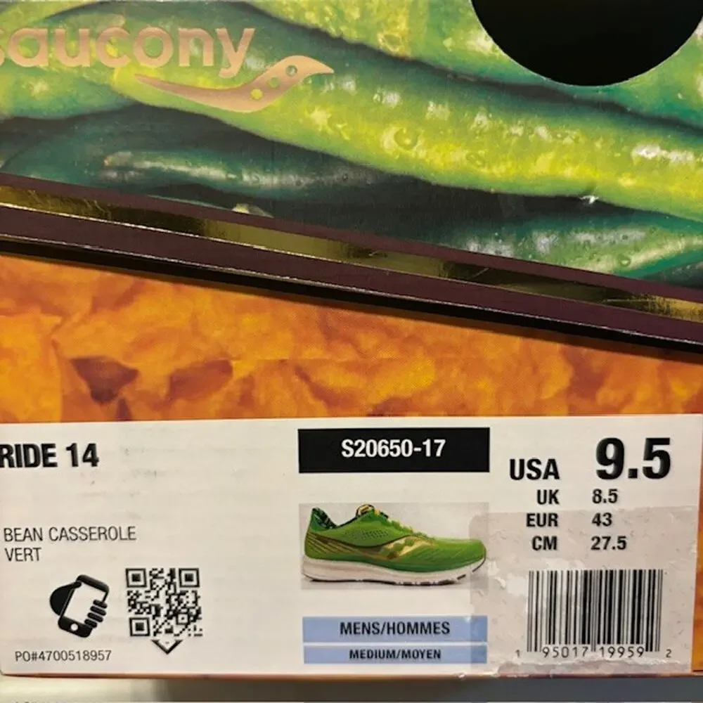 Saucony Mens Ride 14 S20650-17, Green sz 9.5 New - Picture 7 of 7